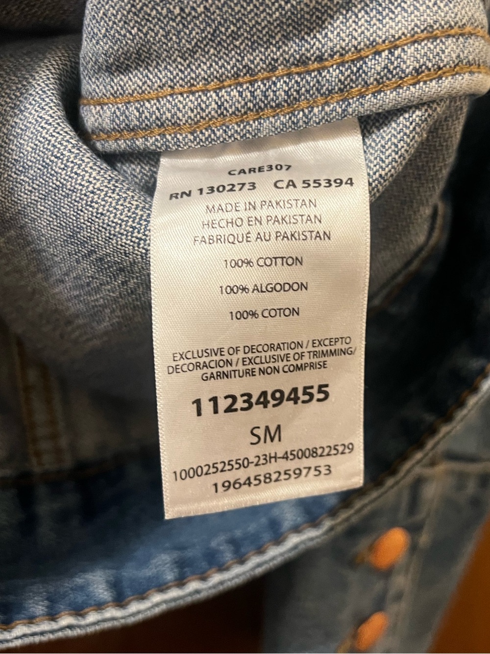 Staud Wrangler The Biggest Jean Denim Trucker Jacket New S M 90s Y2K Oversized - Picture 15 of 15